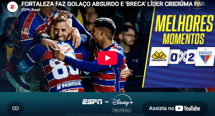 FORTALEZA FAZ GOLAÇO ABSURDO E 'BRECA' LÍDER CRICIÚMA PARA REAGIR NA SÉRIE B | MELHORES MOMENTOS