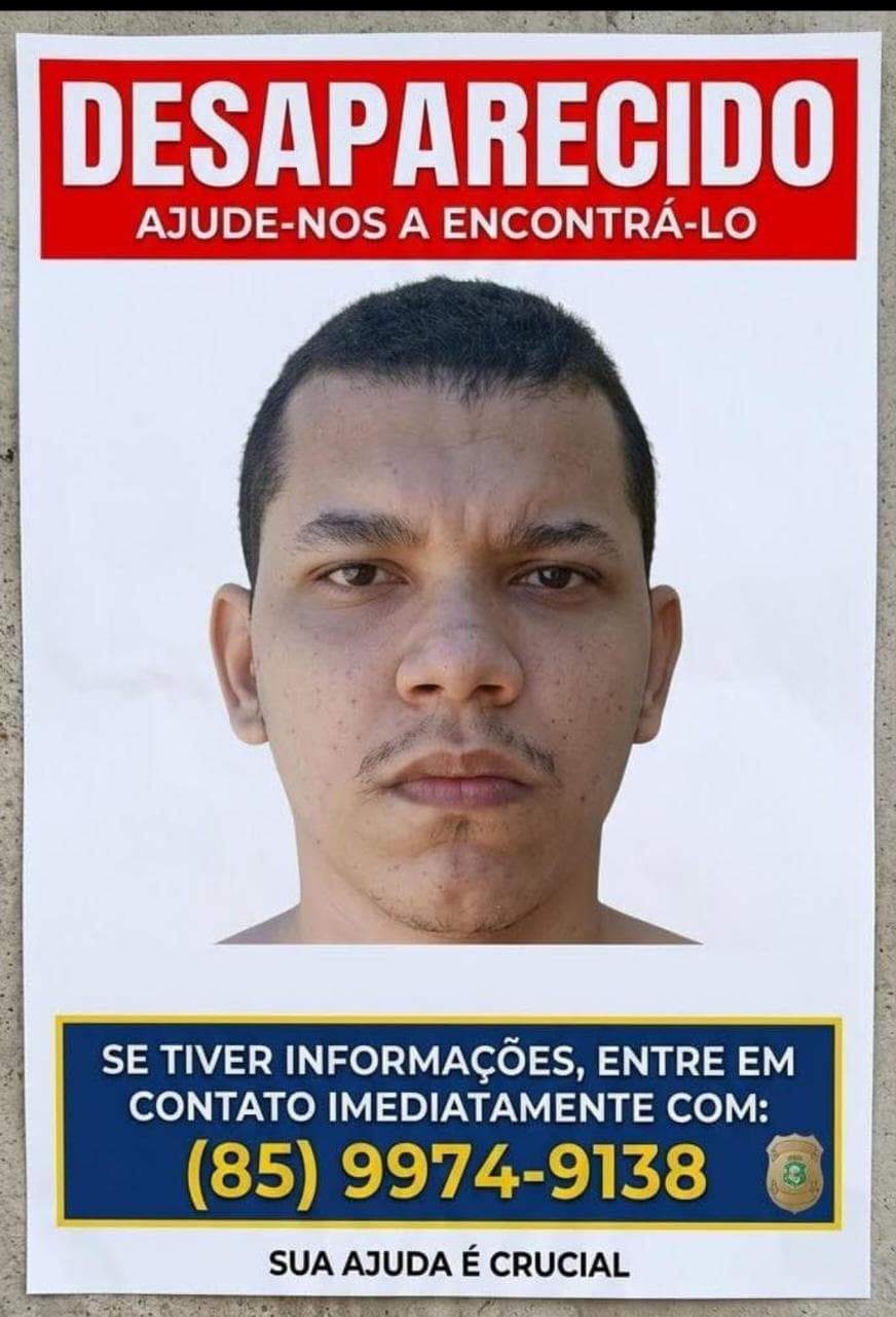Família pede ajuda para localizar jovem desaparecido em São Gonçalo do Amarante