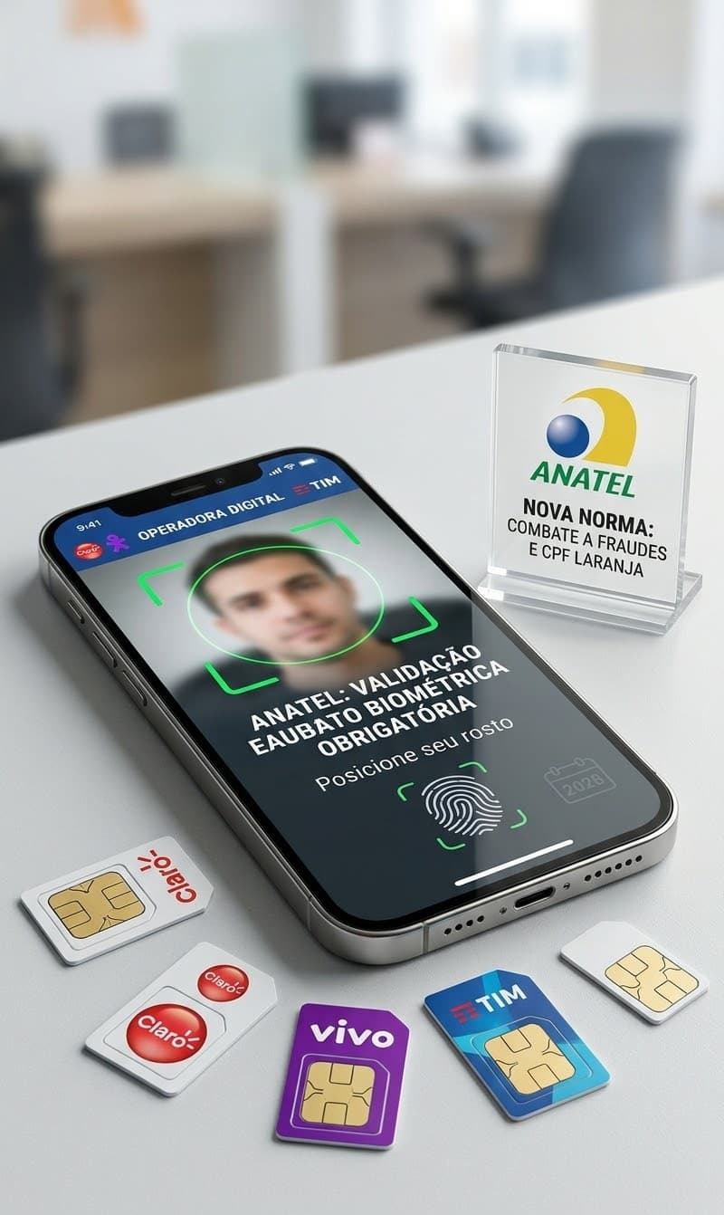 Anatel Aprova Nova Norma: Biometria Facial Será Obrigatória para Linhas de Celular no Brasil